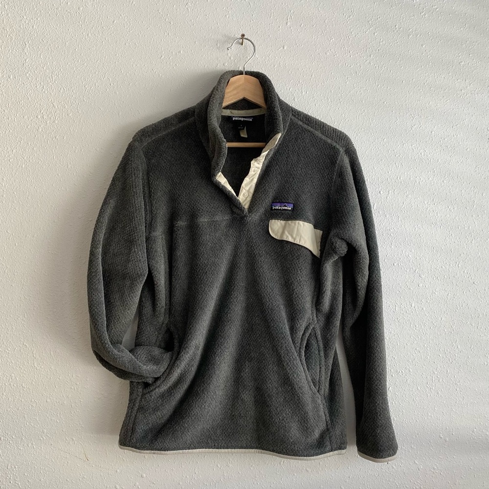 Patagonia Gray Re-Tool Snap-T Fleece Pullover